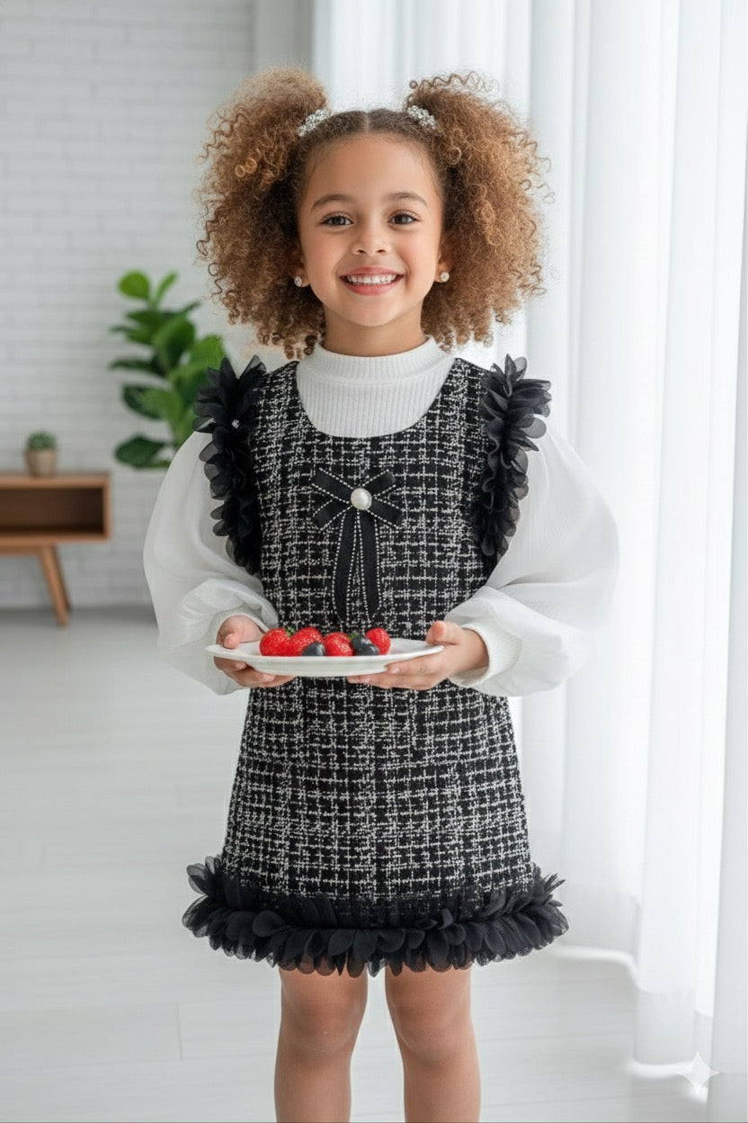 Robe en Tweed Élégante – Style Classique & Chic