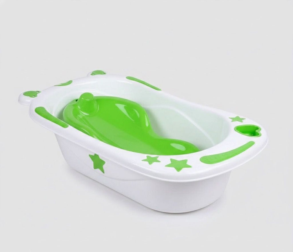 Ensemble de Bain Complet pour Bébé - Blanc et Vert Motifs Ourson