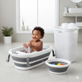 Ensemble de Bain Pliable pour Bébé - Baignoire, Bassine et Panier