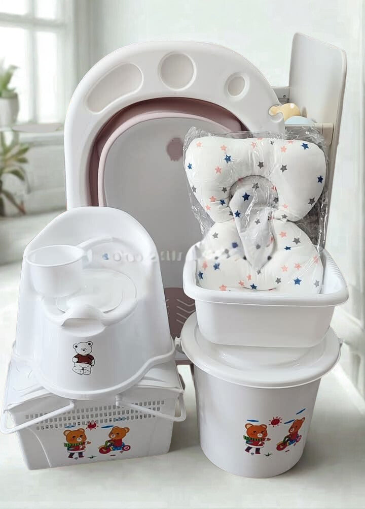 Ensemble de Bain Complet pour Bébé - Motif Ourson