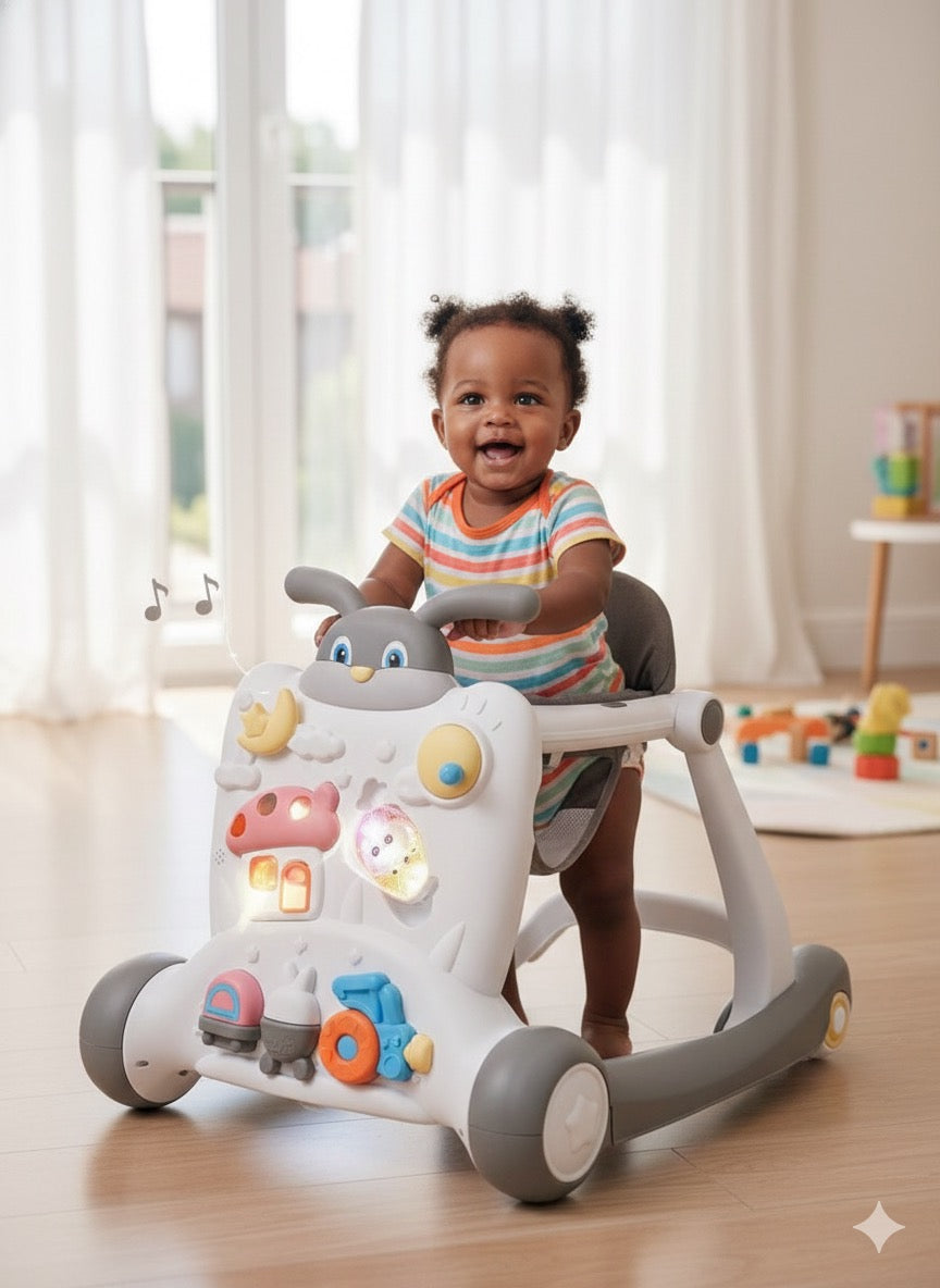 Marcheur/Porteur Bébé Interactif - Modèle Lapin