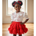 Ensemble Jupe et Chemisier 'Jardin de Roses' pour Fillette